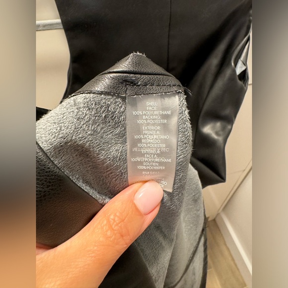 Calvin Klein faux leather A-line dress - Picture 7 of 7